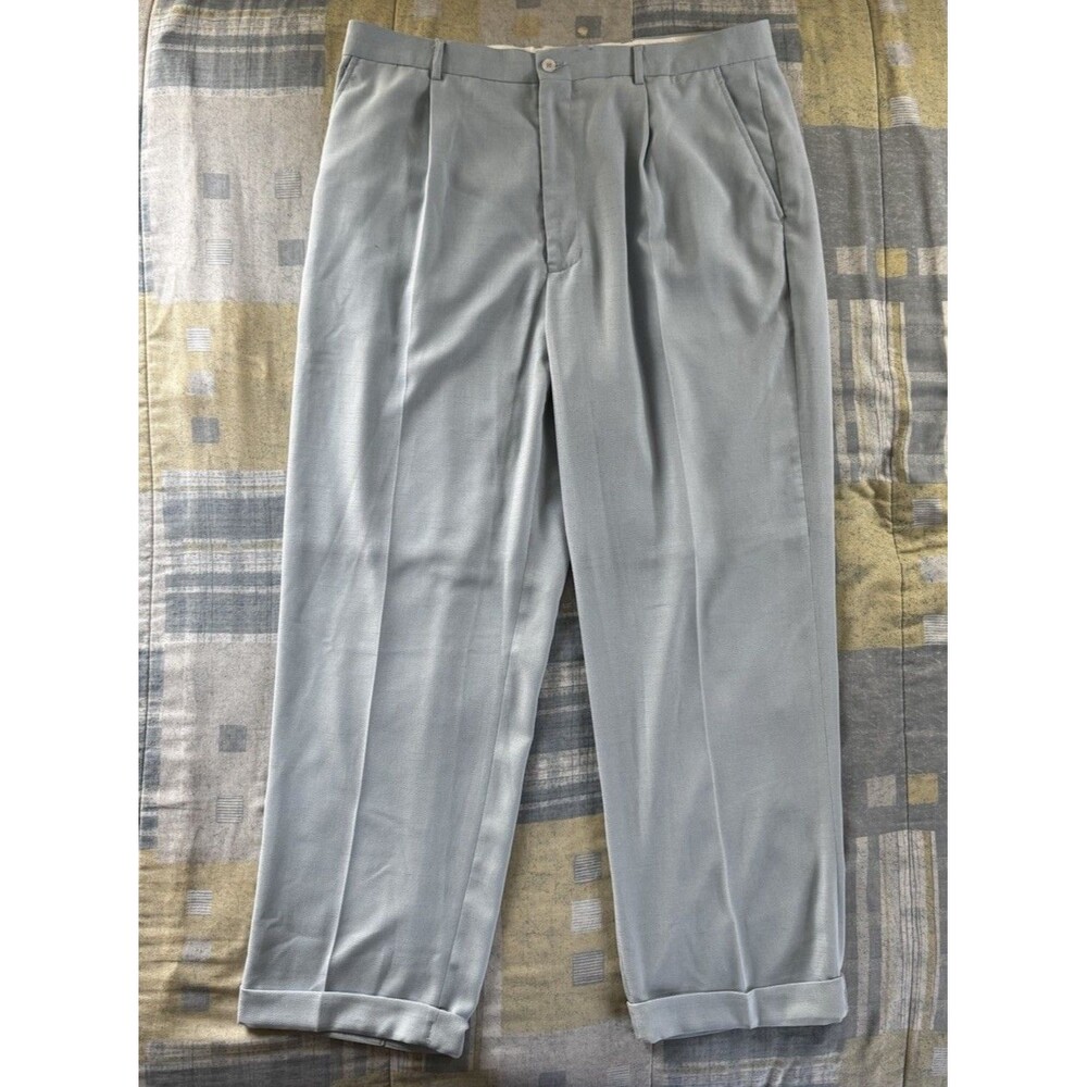 Syllables Light Blue Zipper Dress Pant's Men's